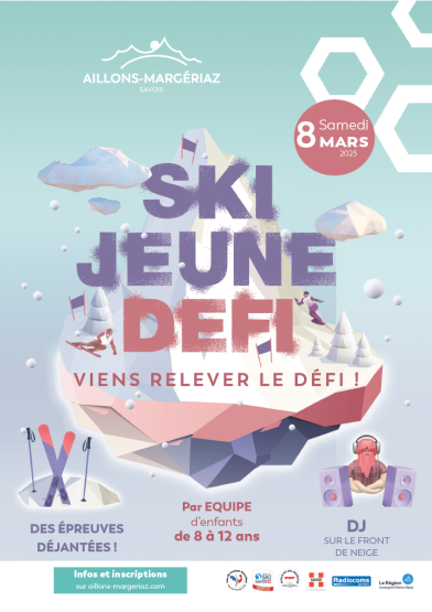 Affiche Ski Jeune défi - samedi 8 mars 20245